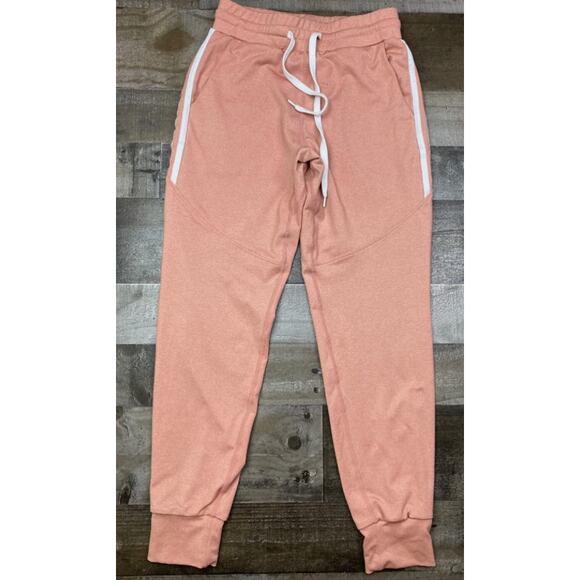 BuffBunny Womens S Stripe Jogger Cider Stretch Pockets stripe Lightweight pink - Picture 1 of 8